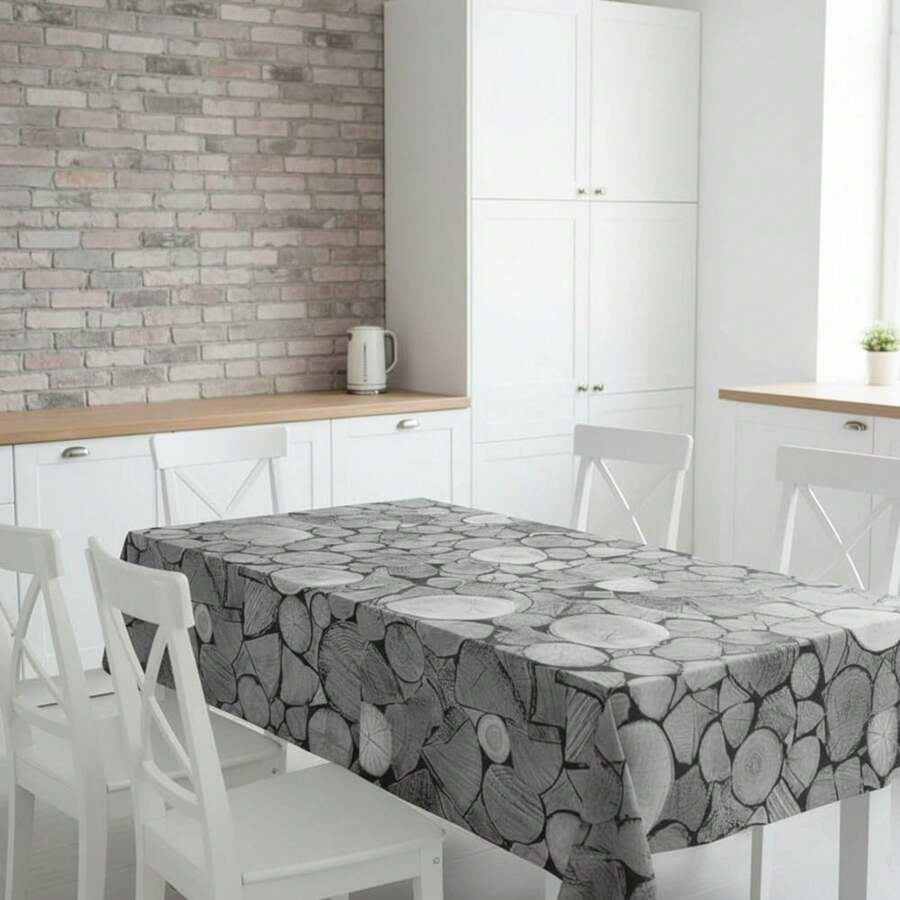 Kiva Stain-Resistant And Waterproof Oilcloth Tablecloth, Sizes From 100x140 To 300x140 Cm And Round 140 Cm - Easy-Clean Oilcloth Tablecloth For Rectangular And Round Tables - Available In 10 Designs - 選項7 - 查看 1