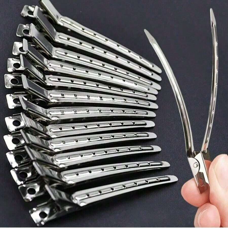 24 Pcs Alligator Curl Clips, 1.8 Inch Single Prong Clips Hair Accessories For Hair Styling, Hair Coloring, Silver, Claw Clips, Hair Claws, Hair Slide, Hair Barrettes, Head Accessories, Hairpin - Kích thước trung bình 5,5cm/2,17 inch - Xem 1