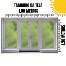 KIT Tela Mosquiteira Magnetica Para Janela c/Imã Anti Mosquitos Anti-insetos 180x150 Cor Branca - Branco - Visão 4