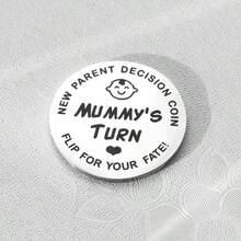 VINCAN [Funny Coin] 1pc Funny New Parents Decision Coin | Double-Sided Stainless Steel | "New Daddy's Turn" Flip Design With Heart Illustration | Gift For Expecting Moms & Dads | Shower Or Pregnancy Announcement Present - Coin - View 8