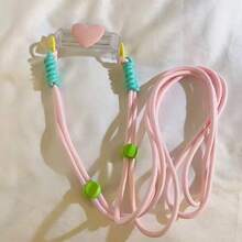 Black Heart Element Three-Dimensional Love Bow Is Suitable For All Models Of Mobile Phone Chain, Which Can Be Disassembled And Extended, And The Neck Rope Is Inclined To Hang Around Diy Women's Back Clip Spring Birthday Gift - Black - View 3