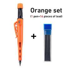 Bút chì chuyên dụng đầu dài 2.8mm dùng trong chế biến gỗ, làm từ ruột chì than đen, bền và khó bị gãy, có tích hợp gọt bút chì, thích hợp để đánh dấu dụng cụ tại công trường xây dựng (1 bút + 1 hộp ruột chì). - Bộ - Xem 14