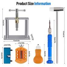 Watch Repair Kit, Watch Battery Replacement Tool Kit, Watch Link Removal Kit, Watch Band Replacement Tool, Watch Repair Screwdriver Set, Watch Back Remover Holder, Spring Bar, Tweezers - Silver - View 7