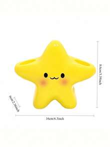 1个INS风格星星笑脸牙刷架，可爱卡通浴室台面牙刷牙膏收纳架，时尚 - 彩色 - 查看 7