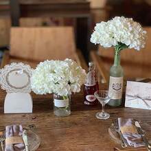 1/3/6 pezzi profumo di fiori di ortensia artificiali, pianta floreale finta, decorazione interna, decorazione autunnale, decorazione da giardino, centrotavola, festa di compleanno, cesto da matrimonio, profumo da sposa, decorazione per la casa, ristorante, camera da letto, davanzale, riempimento per vaso, regalo di San Valentino, decorazione per Capodanno, giardino esterno, ritorno a scuola - Bianco - Visualizzare 3