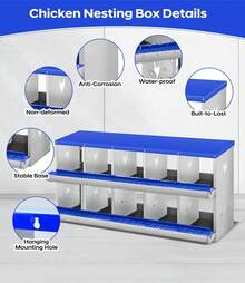 Egg Handling Supplies - Blue 10-compartment - View 6