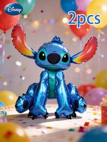Disney 1个迪士尼正版史迪奇铝箔气球，带惊喜贴纸装饰，派对道具，生日派对，节日礼物，最佳拍照道具 - Stitch - 查看 11