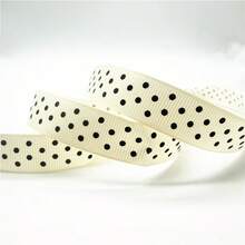 1 cuộn ruy băng chấm bi in họa tiết gân, dài 15mm, dài 5 thước Anh, dùng để trang trí nơ cho tiệc tùng, Giáng sinh, đám cưới, tự làm quà tặng. - Chọn màu sắc - Xem 20