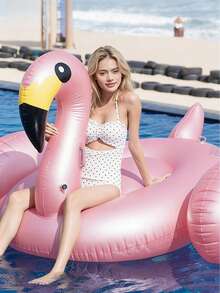 Phao bơi hình chim hồng hạc bơm hơi bằng PVC màu vàng hồng, ván nổi trên nước, phao hình chim hồng hạc bơm hơi dành cho người lớn, phao bơi cho tiệc bể bơi ngoài trời mùa hè, tiệc bãi biển Hawaii, đạo cụ chụp ảnh, vật dụng cần thiết cho mùa hè. - Nhiều kiểu dáng - Xem 2