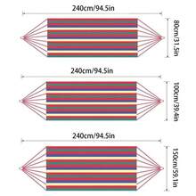 2-Person Colorful Canvas Hammock, Camping Hammock Suitable For Patio, Garden, Backyard, Outdoor And Indoor Use (Red, Blue) - Blue - View 5