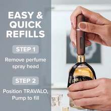 Travalo Classic HD Perfume Atomizer - Leak-Proof And TSA Approved For Air Travel - Reusable, Airtight, Easy-Fill Mini Pump Sprayer - Lightweight, Elegant Design W/Volume Window - Brown 0.17oz - ColorC - 查看 7