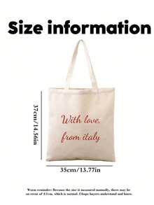 Italy Love Wedding Welcome Canvas Tote Bag Destination Wedding Favors Customized Guest Bag - Multicolor - View 12