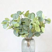 10/20/30 chiếc lá bạch đàn/lá táo nhân tạo, đồ trang trí cây xanh giả tự làm, phụ kiện trang trí bình hoa phong cách mộc mạc. - Nhiều màu - Xem 4