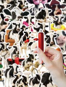 50 Pcs Funny Cow Life Stickers, Realistic Cows In Human Jobs, Waterproof For Scrapbooking, Journals, Phone Case, Laptop, Water Bottle & Daily Mood Expression Scrapbook Supplies Stationery Funny Stickers - Fun Cows - View 7