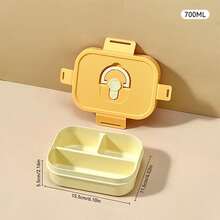 2/3 Compartment Portable Square Plastic Lunch Box With Handle, Microwave Heatable, Sealed Leak-Proof Fruit Salad Food Container, Reusable Large Capacity Divided Bento Box, Suitable For Student And Adult Use In School, Office, Outdoor Camping, Picnic, Travel,Back To School - Multicolor - View 31