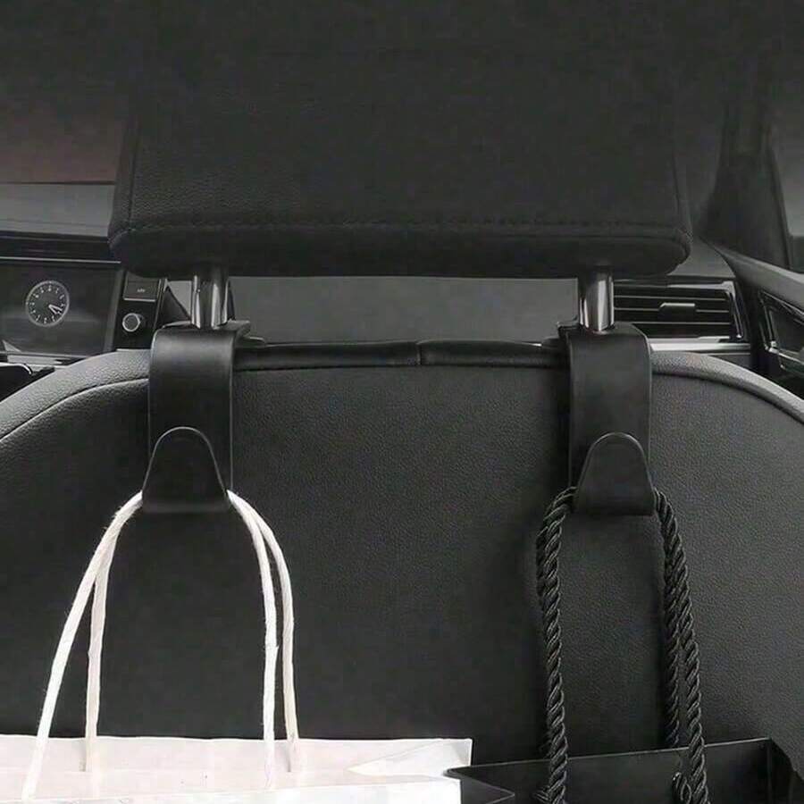 2pcs Car Seat Back Hooks, Vehicle Headrest Hanger Holder Hook For Purse, Grocery Bag - Multicolor - View 1