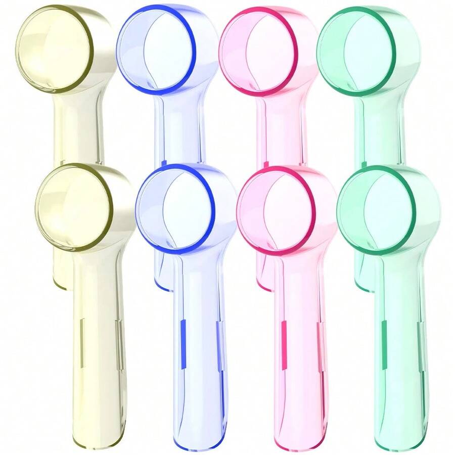 Tapas para cepillos de dientes a prueba de polvo, compatibles con, protectores redondos de repuesto para cepillos de dientes eléctricos ZBKX - Colorido - 8 piezas - Ver 1