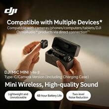 dji Mic Mini 領夾麥克風，迷你無線，高品音質降噪，輕巧無感便攜，自動降幅防爆音，兼容廣泛，48小時強續航，type-c接口，支援安卓手機、iPhone15/iPhone16/iPhone17系列手機、相機 - 查看 4