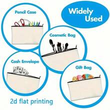 1pc Diamond High Heel & Denim Design Cosmetic Bag, 2D Printed Makeup Pouch With Zipper Closure, Women's Travel Toiletry Organizer, Casual Fashionable Daily Essential, Stylish Accessory, High-Quality Printing, Beauty Necessity, 2D Flat Design - Multicolor - View 5