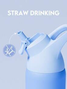 Bình nước giữ nhiệt bằng thép không gỉ 24oz/32oz có ống hút và tay cầm, chống rò rỉ, thiết kế hai lớp giữ lạnh đến 24 giờ, thích hợp cho thể thao và du lịch. - Nhiều màu - Xem 4