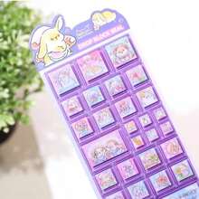 日式可爱动物积木贴纸 可爱猫兔甜点贴纸 文具DIY手工剪贴簿 - 彩色 - 查看 5