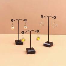 1个大号双孔首饰架，可悬挂于桌面，用于收纳耳环/项链/手链/戒指/钥匙，也可作梳妆台收纳架，金属展示架，返校季特别版 - 彩色 - 查看 6