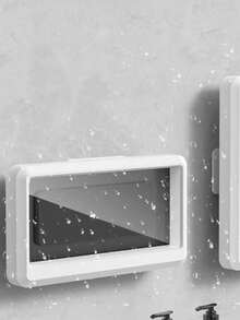 1pc Waterproof Slouchy Mobile Phone, Shower And Wall Bracket Phone Shower Case, Bathroom Waterproof Phone Box Case Mount With Touch Screen Function For Watching Videos And Tv Shows, No Hole Hanging Kitchen Phone Box Holder, Splash-Proof, Touch-Friendly - Compatible With IPhone 15, 14, 13, 12 Pro Max, XS, XR And Phones Under 6.8 Inches - Multicolor - View 5