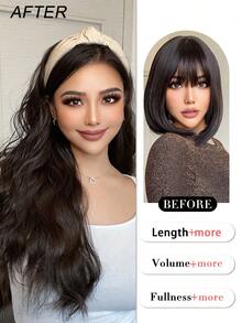 24-Inch Long Curly Wig, Removable Headband Wig, Synthetic Fiber Wig, Natural Big Loose Waves, Half Wig - Multicolor - View 5