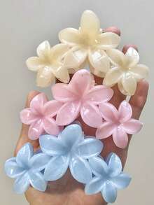 1pc Minimalist Elegant Daisy Flower Shark Claw Hair Clip, Suitable For Beach Vacation/Gift - Multicolor - View 2