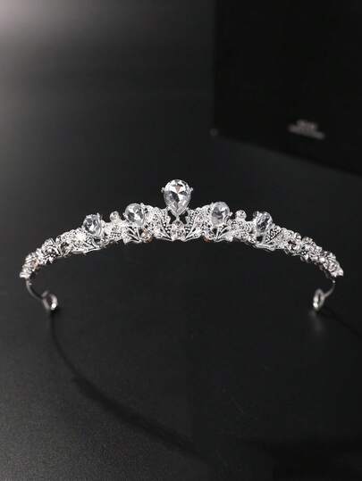1个镶钻迷你皇冠发箍，适合派对、生日、婚礼等场合。