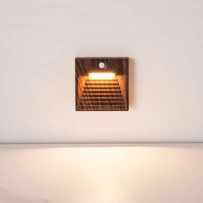 LED Sensor Cabinet Light, Indoor LED Sensor Magnetic Wall Light, Wireless USB Rechargeable Smart Wall Lamp, 2 Color Temperatures Dimmable, Extra-Long Battery Life, Soft Lighting, Eye-Caring, Suitable For Under Cabinet, Wardrobe, Shelf, Staircase, Hallway, Bedroom, Office, Bathroom, Christmas & Birthday Gift