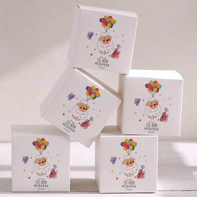 10 hộp quà mini, thiết kế hình chú cừu đáng yêu, thích hợp để đựng kẹo, sô cô la và những món quà nhỏ. Hoàn hảo cho các dịp lễ Eid, lễ hội và quà tặng bất ngờ. Bao bì tinh tế tạo nên những khoảnh khắc đáng nhớ.