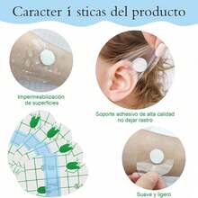 80片透明防水婴儿耳贴，儿童淋浴游泳防水耳套 - 彩色 - 查看 3