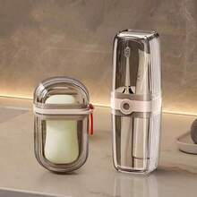 便携式旅行漱口杯和肥皂盒套装，情侣牙刷杯收纳盒（含牙刷和牙膏） - A - 查看 12