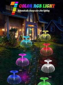 Đèn hình sứa năng lượng mặt trời, đèn LED hình sứa 3 lớp sợi quang ngoài trời, đèn trang trí sân vườn chống thấm nước, thích hợp cho vườn, sân, ban công, bãi cỏ, ngày lễ, tiệc tùng và trang trí nhà cửa. - Đèn sứa năng lượng mặt trời - Xem 3