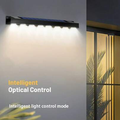 1 pièce/8 LED Applique murale solaire, Applique murale extérieure, Éclairage d'adresse solaire, Alimenté par l'énergie solaire du coucher au lever du soleil. Convient pour la signalisation, la boîte aux lettres, le numéro de maison, les lumières de clôture solaire, applicable pour le jardin, la cour, le patio, le balcon et la décoration de l'escalier. Lumière blanc chaud/blanc froid.