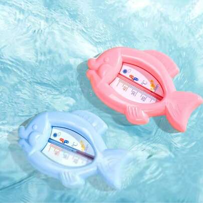 1 قطعة مقياس حرارة ماء بشكل سمكة/دب كرتوني، مقياس درجة حرارة الاستحمام، مقياس درجة الحرارة الداخلية (لون عشوائي)