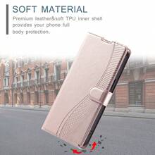 Business Lanyard PU Leather Wallet Flip Phone Case Suitable For Galaxy S25 Ultra/Galaxy S24 Ultra/S24 FE/S23 FE/S22/S21/S20 FE/A05/A06/A/14/A15/A16/A23/A25/A35/A54/A55, 17 Pro Max/16/15/14/13/12/11/XS/XR/8/7/6, Note 9~14 Pro, 7~10, Xperia 10/ Xperia 1/ Xperia 5, And Other Android Phones - Rose Gold - View 4