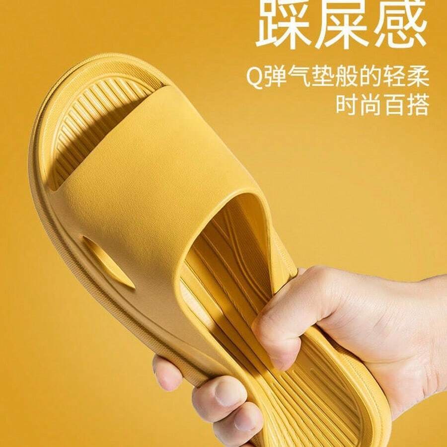 Non-Slip Hotel Bathroom Slippers, Soft Bottom Home Guest Slippers, Quiet Beauty Salon & Inn Shoes For Men & Women, - Grey - View 1