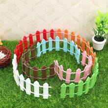 Conjunto de 2 cercas multicoloridas, decoração para micropaisagens, cercas de madeira para suculentas, cercas brancas em miniatura, pequenos ornamentos. - estilo - Ver 6