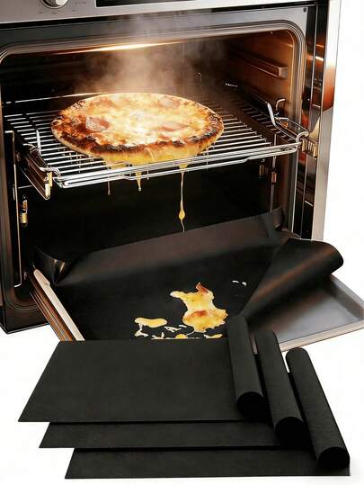 3/2/1 Oven Liners, Easy To Clean Oven/Stovetop Bottom Protective Mats, Non-Stick Heat Resistant Baking Mats For Home And Outdoor Camping Grilling, Durable Thickened Oven Liners, Stove Protectors, Grill Mats, Anti-Spill Anti-Leakage Pads, Oven And Microwave Mats, Kitchen Supplies, Easy To Clean Oven Protectors, Salvamanteles, Valentine's Day, New Year's Eve, DIY Desserts, Kitchen
