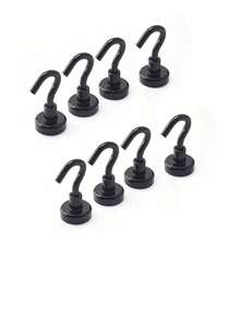 Neosmuk黑色磁性挂钩，重型磁铁，带挂钩，适用于冰箱、邮轮等场所，也可用于悬挂物品，磁性衣架，适用于船舱和烧烤架。 - 彩色 - 查看 14