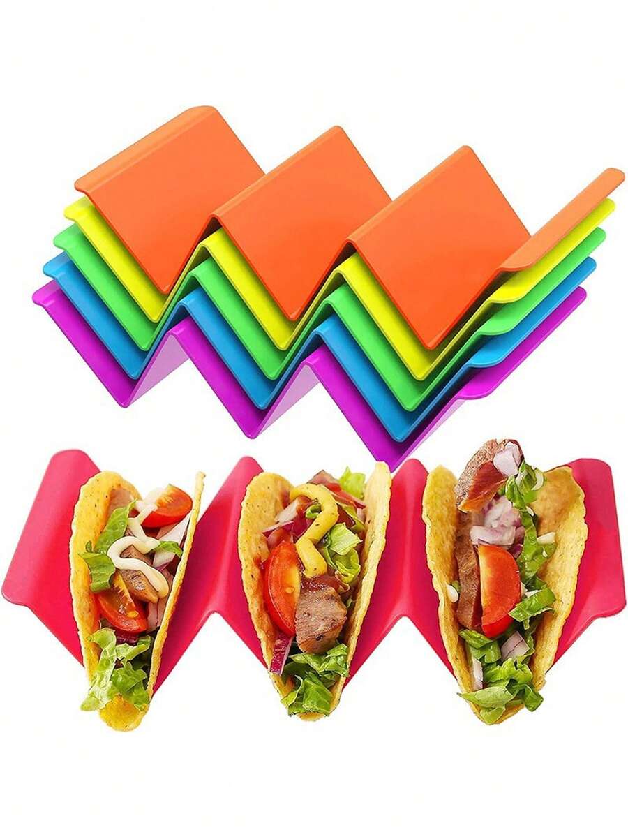 Réchauffe-tortillas ondulés multicolores, support à tortillas en plastique de style mexicain, cadeau idéal pour la famille, les amis et les amateurs de tortillas, pour une utilisation quotidienne à la maison et au restaurant