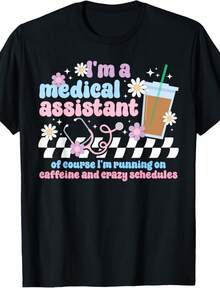 I'm A Medical Assistant Med Assistant T-Shirt - 黑色 - 查看 1