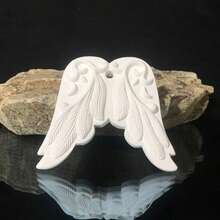 1pc Angel Wings Aroma Stone Silicone Mold, Handmade DIY Fragrance Stone Decor Mold, Multiple Patterns, Non-Stick & Easy Demold - White - View 1