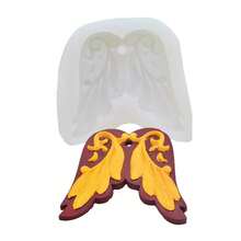 1pc Angel Wings Aroma Stone Silicone Mold, Handmade DIY Fragrance Stone Decor Mold, Multiple Patterns, Non-Stick & Easy Demold - White - View 6