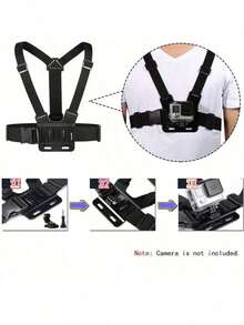 Adjustable Smartphone Chest Mount Phone Holder Adjustable Portable Chest/Head Strap Kit (Multiple Styles Available), Suitable For Smartphone And Camera Shooting And Recording, Includes Smartphone Holder, Multifunctional Chest/Head Strap Mount Kit For Outdoor Cycling, Sports, Running, Fishing And First-Person Shooting, Camera Accessory Set Spring Gift - Multicolor - View 3