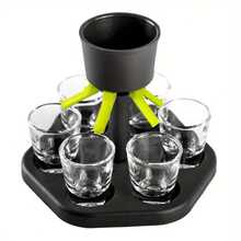 1pc Hexagonal Fair Drink Dispenser With Cup, Party Fair Distribution Dispenser, Cup Tray Set, Suitable For Home, Restaurant, Gift, Drink Dispenser, Beverage Dispenser - View 4