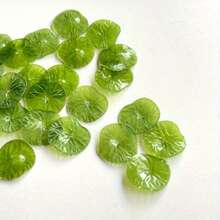 5/10/15pcs Vintage 17MM Acetic Acid Lotus Leaf Flower Torus Spacer Beads For Hair Jewelry Crafting And Resin Additions - Green - View 4
