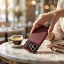 适用于 17 Pro Max 系列的个性化定制姓名手机壳，采用大窗口 3D 立体雕刻设计，有效保护镜头，防震耐用，是馈赠家人、情侣和朋友的理想纪念礼物。 - 酒紅色 - 查看 9